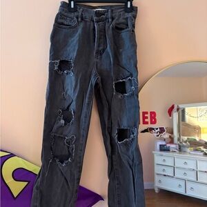 Distressed Pacsun Black Jeans for Women